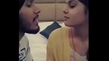 Punjabi boy kissing girlfriend