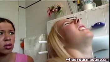 Painfull facial for submissive girl