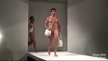 Male models walking naked - soft penis