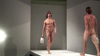 Naked hunky men modeling purses