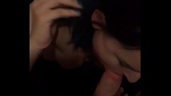 Blue haired Slut taking it from both ends