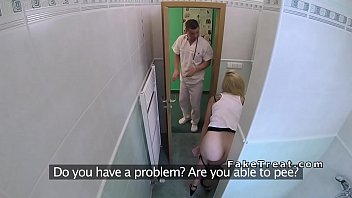 Doctor bangs slim blonde patient