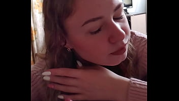 beauty 18 years old sucks a big dick and demonstratively swallows sperm
