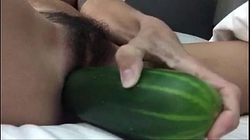 hairy pussy meets cucumber